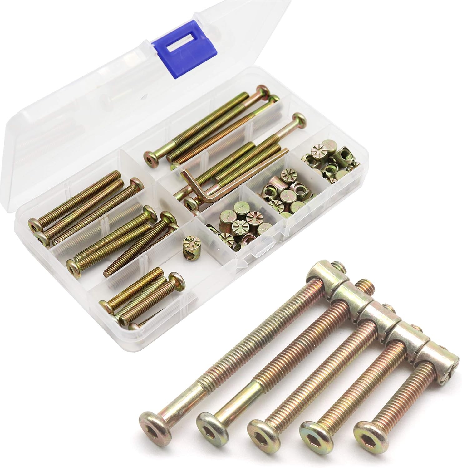 Simmons Crib Parts Hardware Replacement Kit, M6, M6 35/45/55/65/75mm 50pcs
