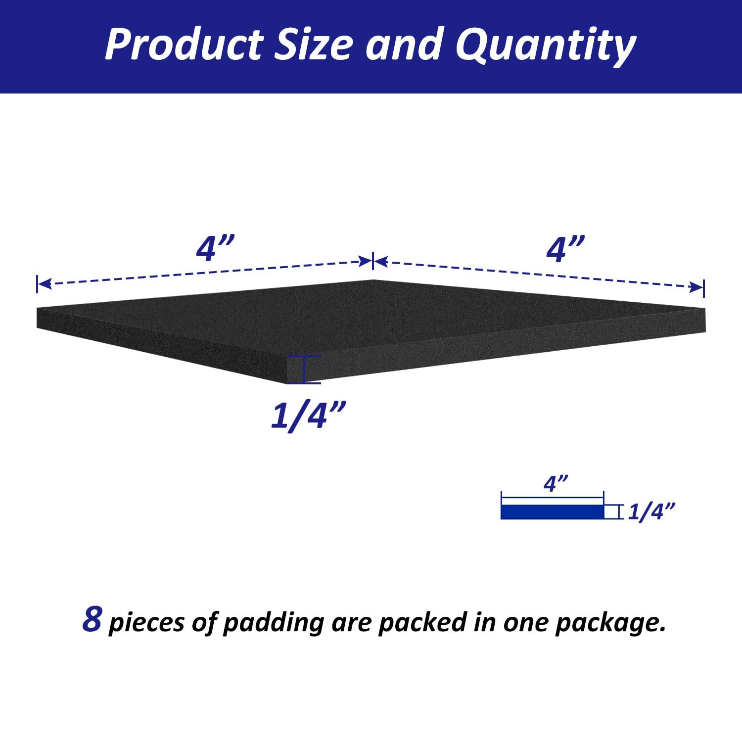 Foam Padding Sheets with Adhesive Backing - 1/4" Thick Self Stick Neoprene Insul