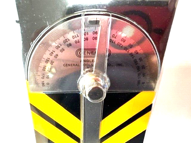 6 IN ROUND STAINLESS STEEL PROTRACTOR W/ KNURLED LOCKING NUT GENERAL TOOLS 18