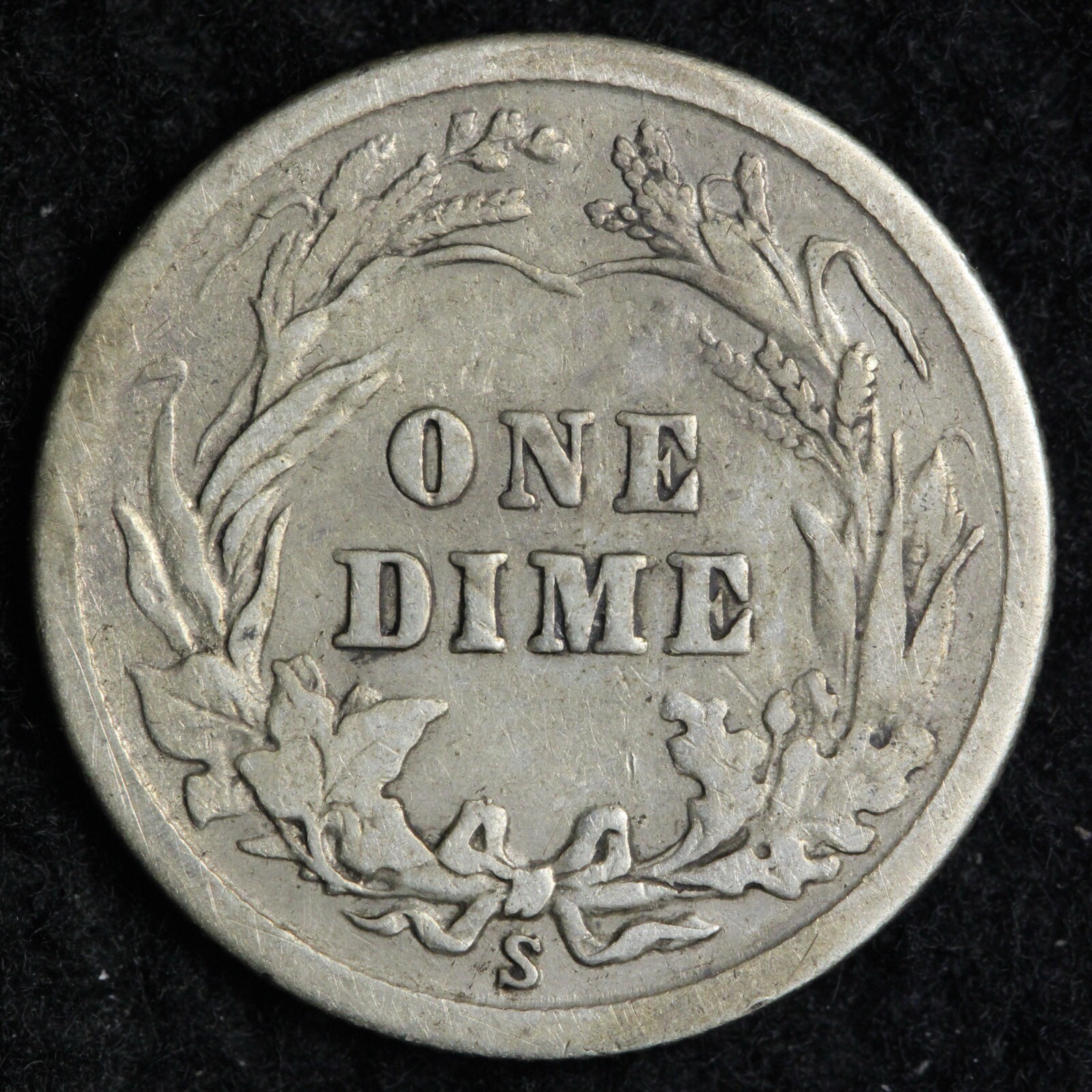 1914-S Barber Silver Dime VF+ E241 T