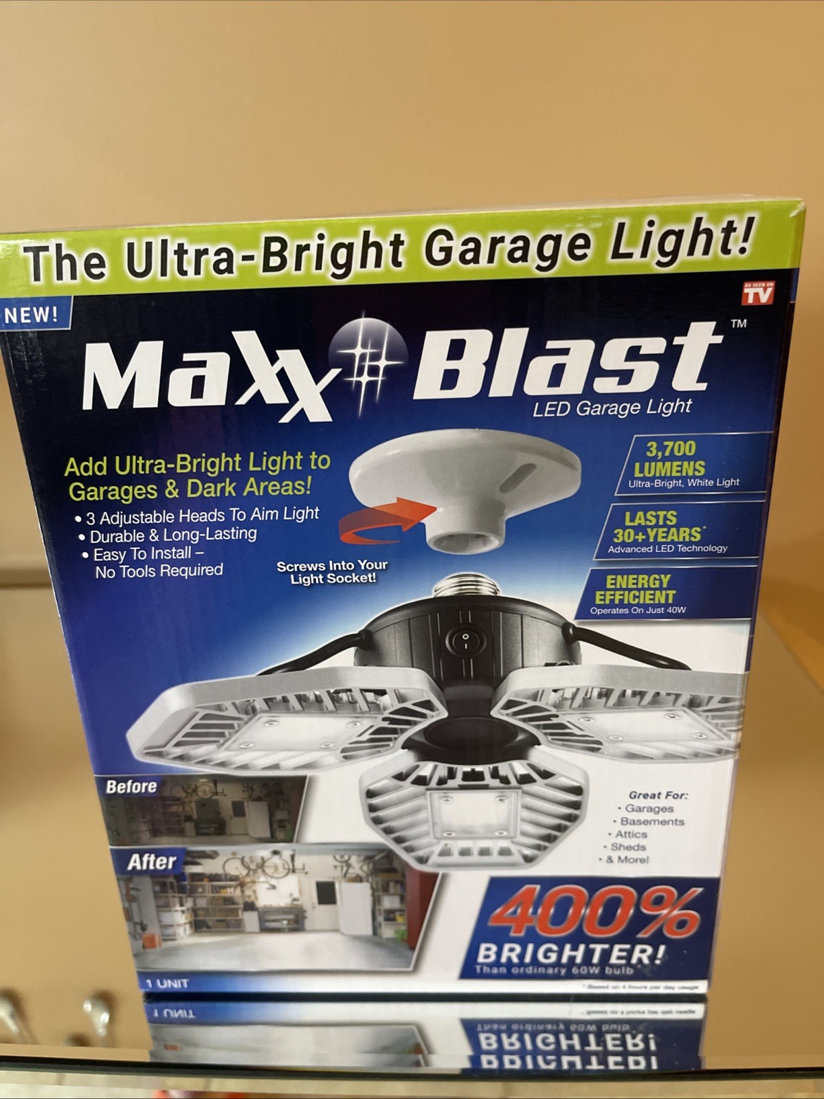 Maxx Blast 19010 Ultra-Bright LED Light, 3500 Lumens, Adjustable Panels, NEW