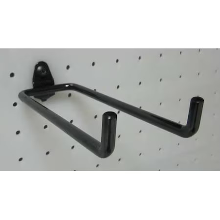 Double Rod Pegboard Hook For 1/4 In Hole & 1 In Spacing,  6 In L,  2 In W,