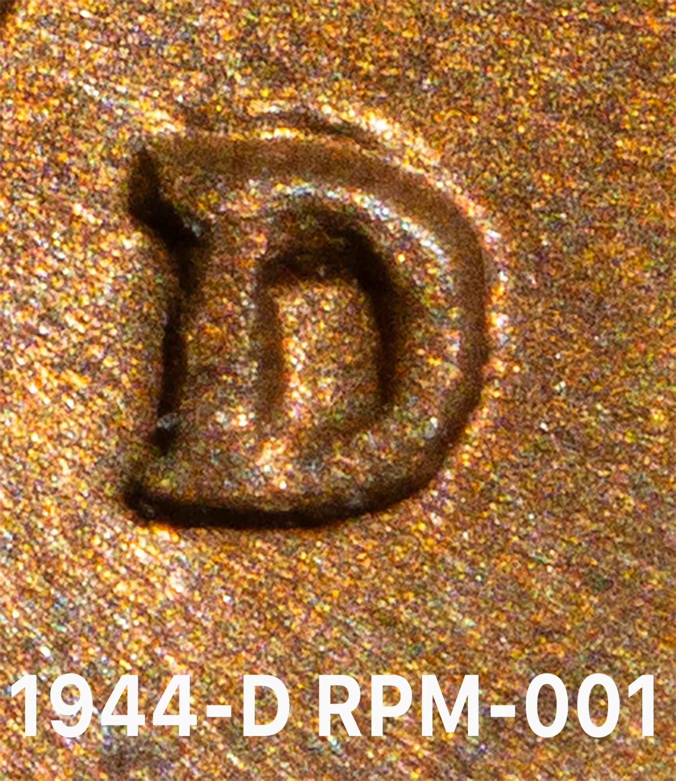 MAJOR ERROR!   1944 D/D    RPM#001     NICE RE-PUNCHED MINTMARK ERROR!!!!!!!!!!