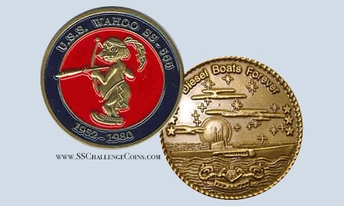 USS Wahoo SS 565 Submarine Challenge Coin USN DBF USA