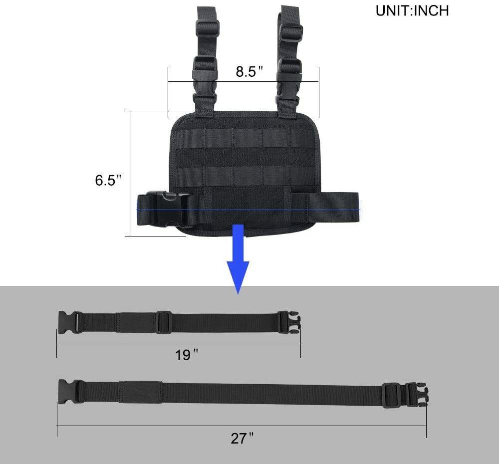 Tactical Thigh Drop Leg Platform MOLLE Adjustable Drop Leg Panel for Gun Holster