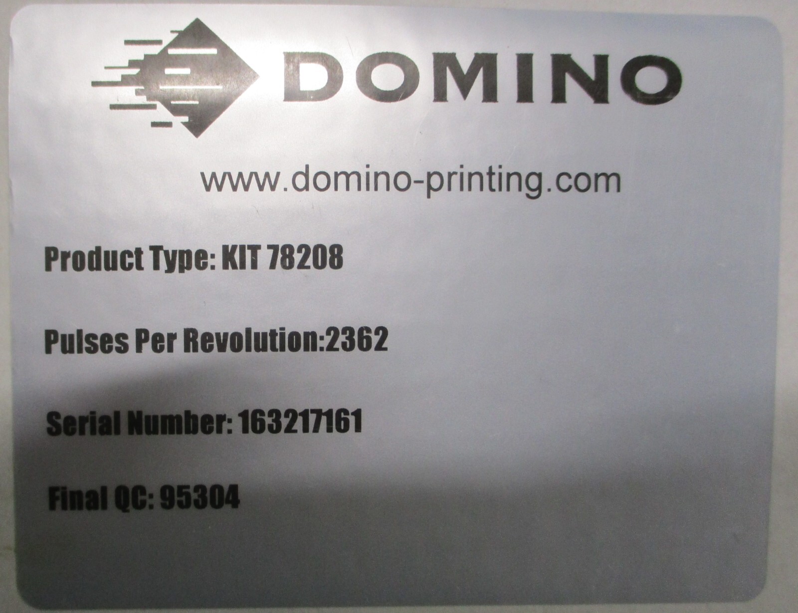Domino Type SH/MR/HD Shaft Encoder Assembly 78208 2362PPR