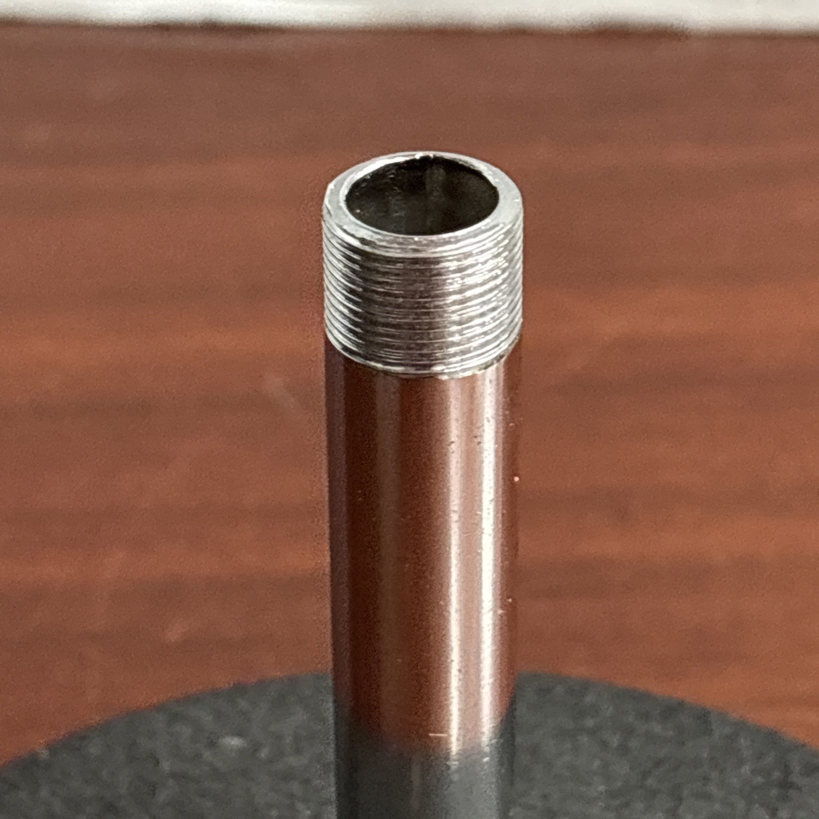 Cast Iron Mic Stand with Chrome Stem - Great Shape