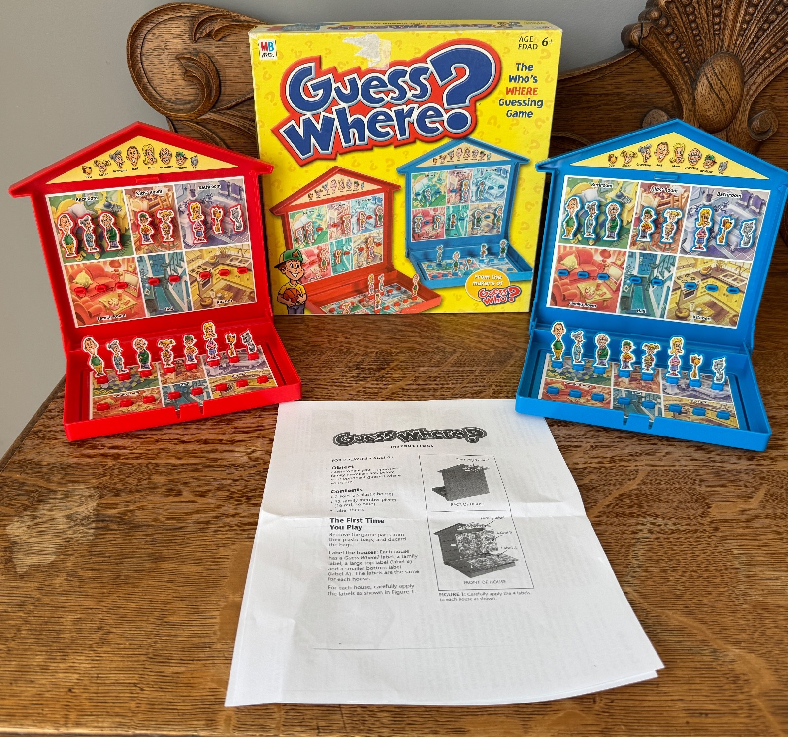 GUESS WHERE? Board Game 2004 Milton Bradley  2004 -  100% COMPLETE! FREE SHIP!