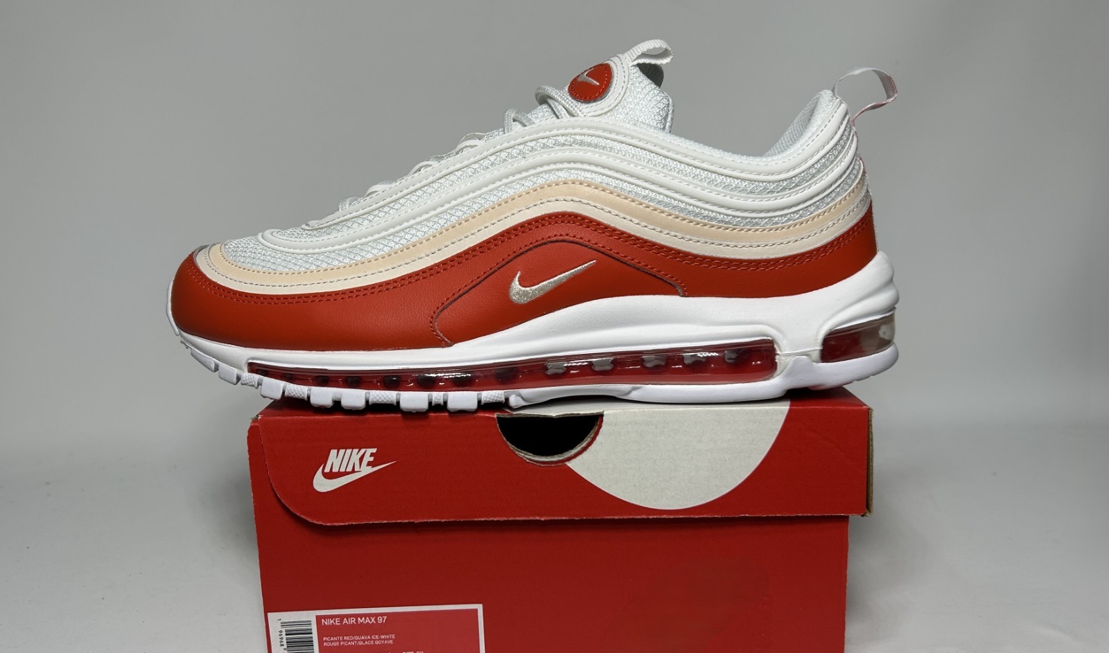 [TARIFF-FREE] Nike Air Max 97 Picante Red Mens Sz 10-10.5-12-13 White FN6869-633