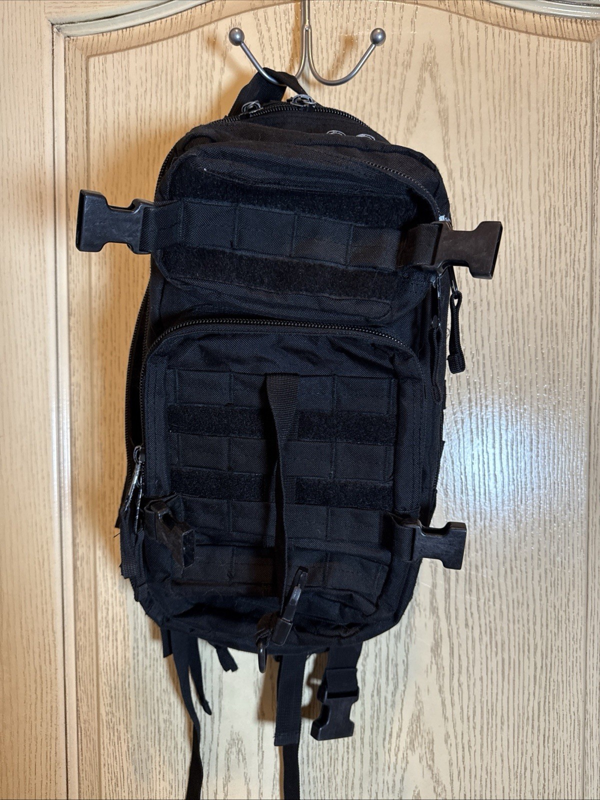 Flying Circle Small Black Military Utility Backpack Day Pack