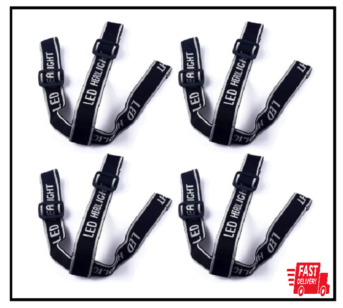 4 Pack Headlamp Strap Replacement Headband Head Lamp Elastic Head Band Belt for
