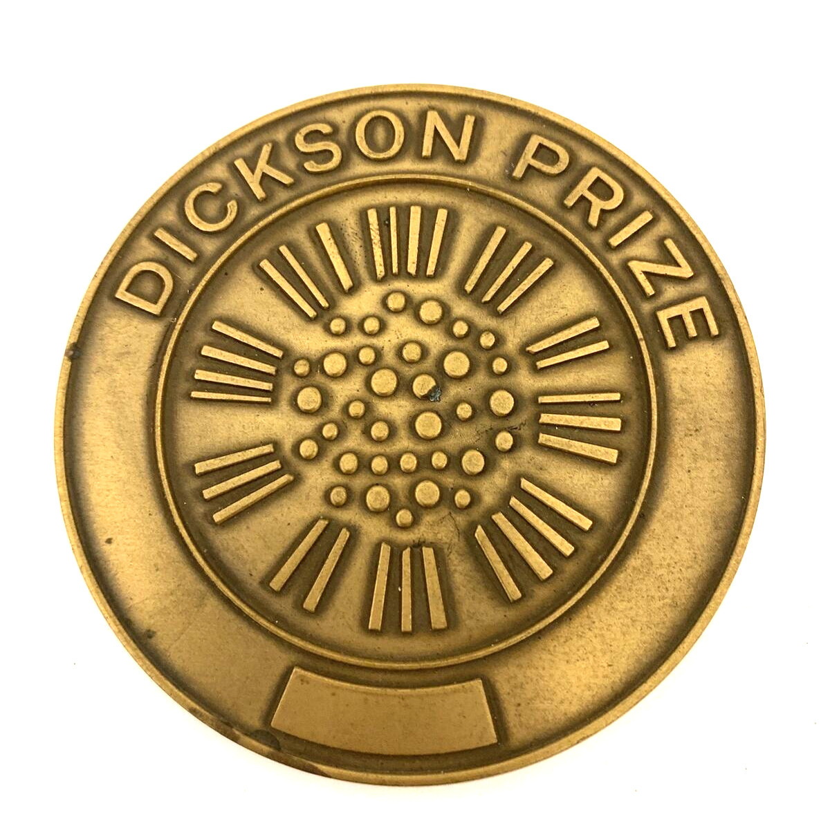 Vintage Dickson Prize Award Bronze For Science (M2)