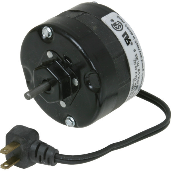 Enclosed Clockwise Exhaust Fan Motor, 120 Volt, .60 Amp, 1,550 RPM