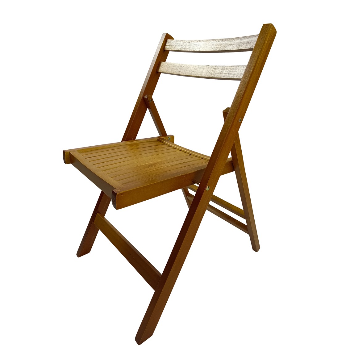 Set of 4 Folding Chair Event Chair Furniture Slatted Wood Honey Color