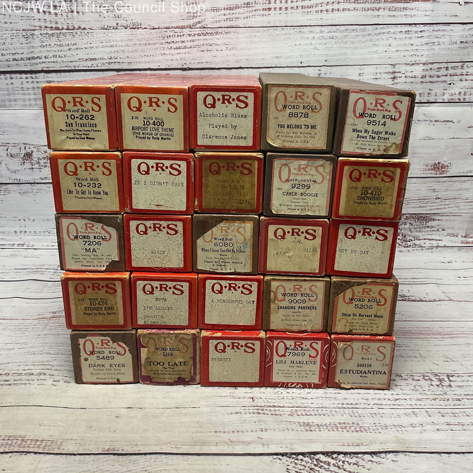 Vintage QRS Piano Word Rolls Waltz Fox Trot Solo Lot Of 25