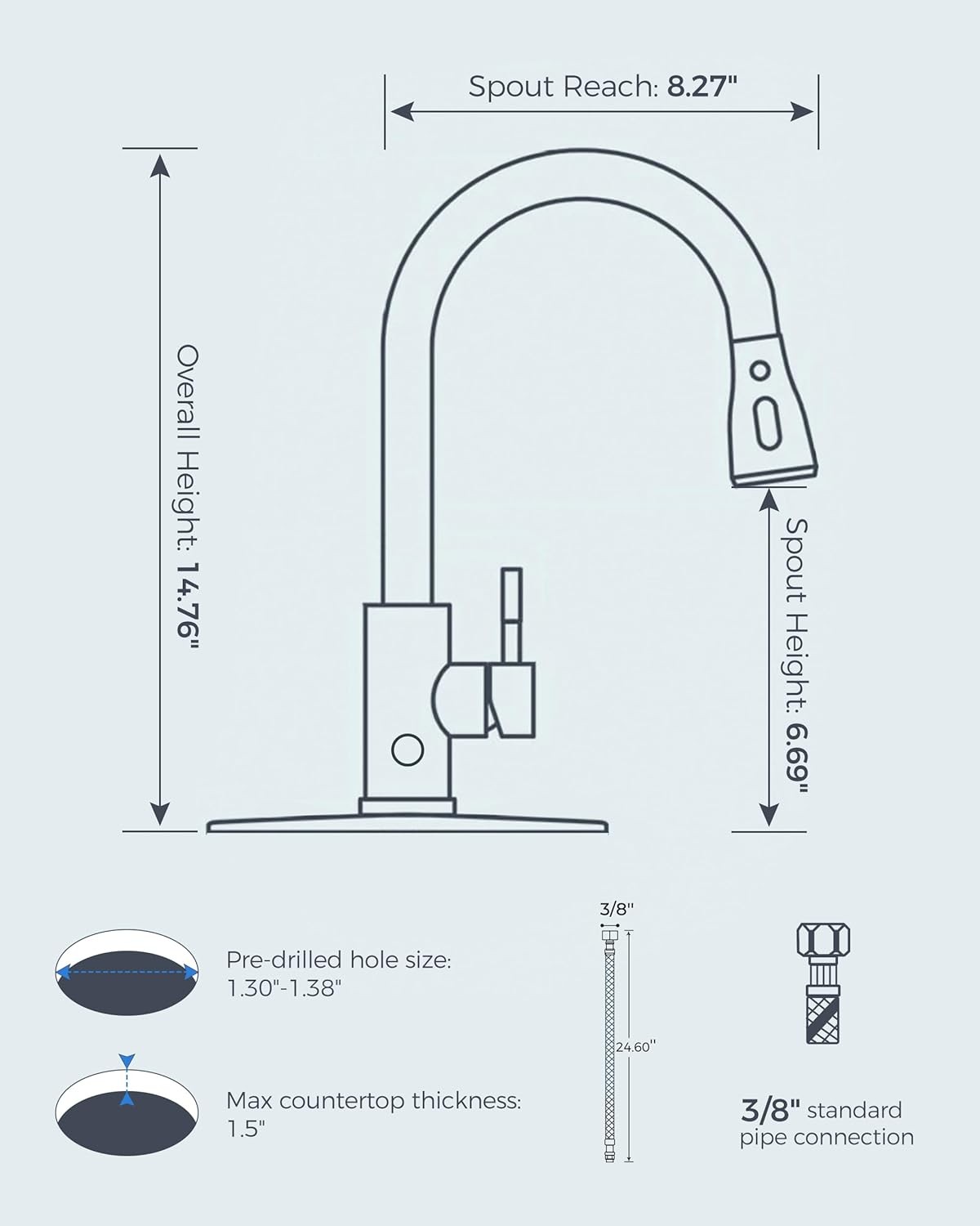 FORIOUS Touchless Kitchen Faucet MM0040 Smart Motion Sensor