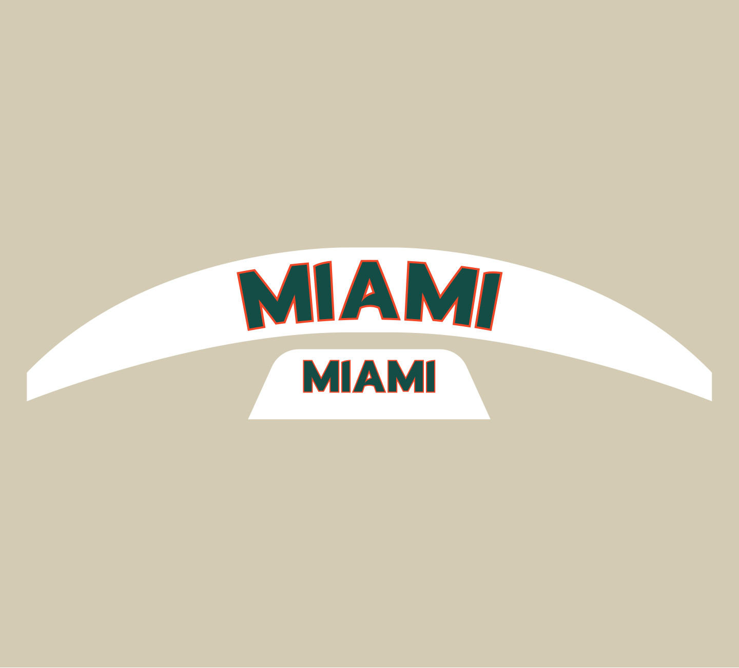 Miami Hurricanes Riddell Mid-Size Speedflex Football Helmet Bumper Decal Set