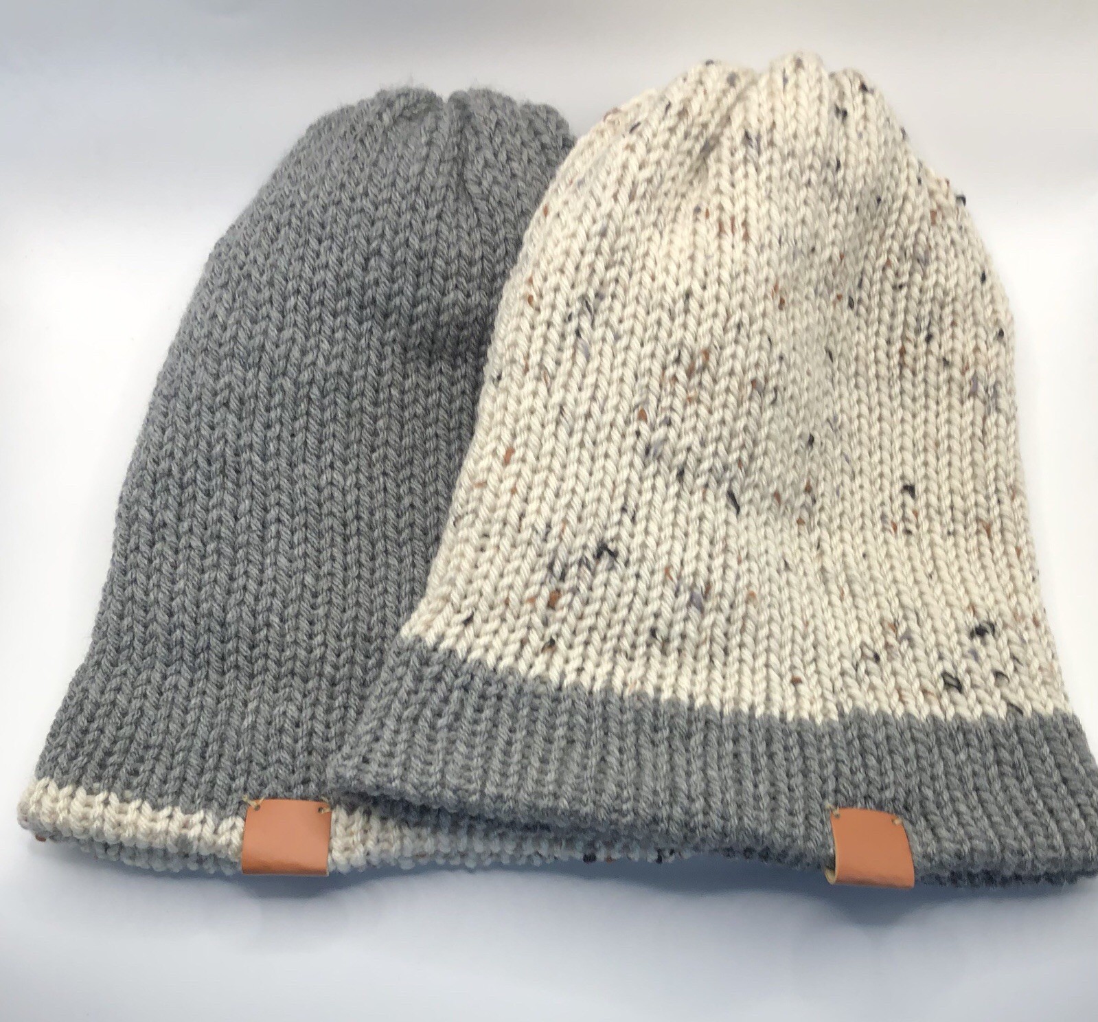 “Winter Weather” 2-Pack Hand Made Beanies 100% Acrylic One Size Double Insulated