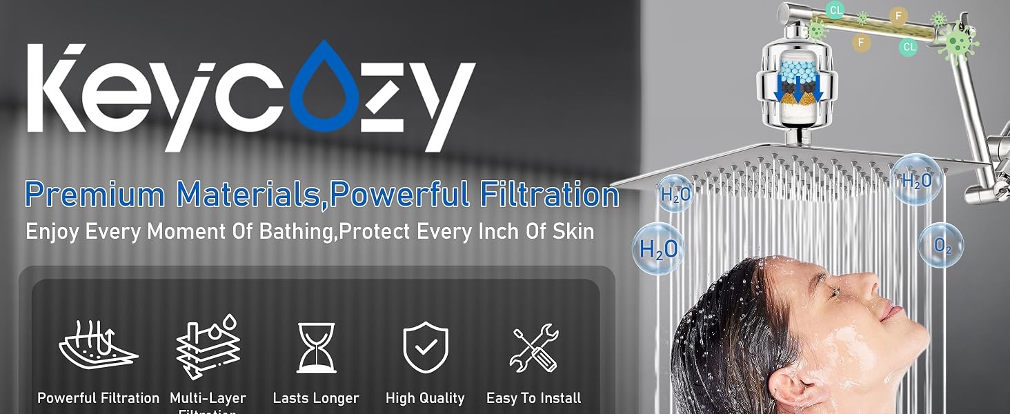 High Output Revitalizing Shower Filter, Shower Filter for Hard Water Remove