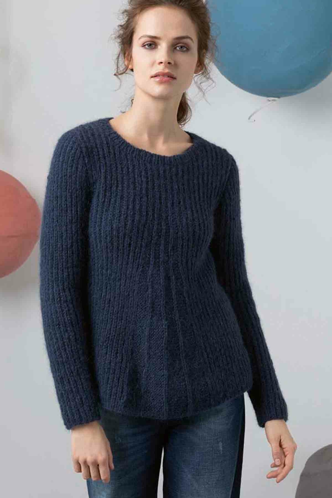 Pullover - Lang Yarns Malou Light - Model Package Knitting Package With A