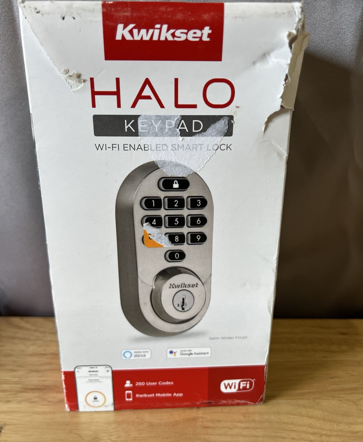 Kwikset Halo Wi-Fi Smart Lock/ Keyless Entry Door Deadbolt - Satin Nickel
