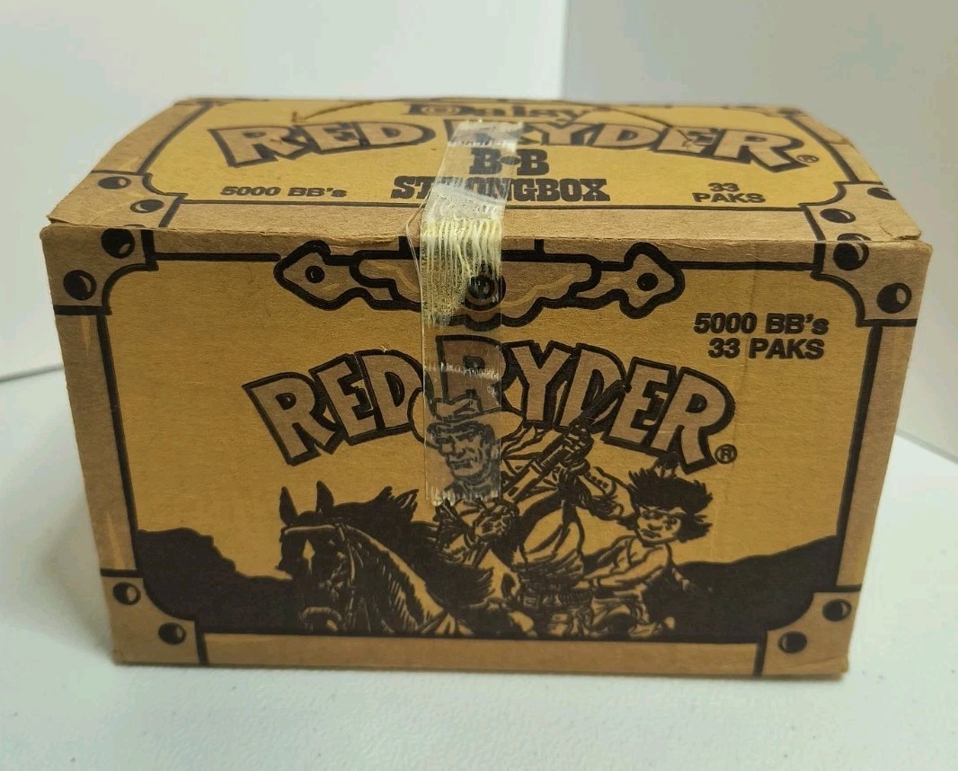 1987 Daisy Red Ryder BB Strongbox 5000 BB's 33 Paks - Quick Silver - Full