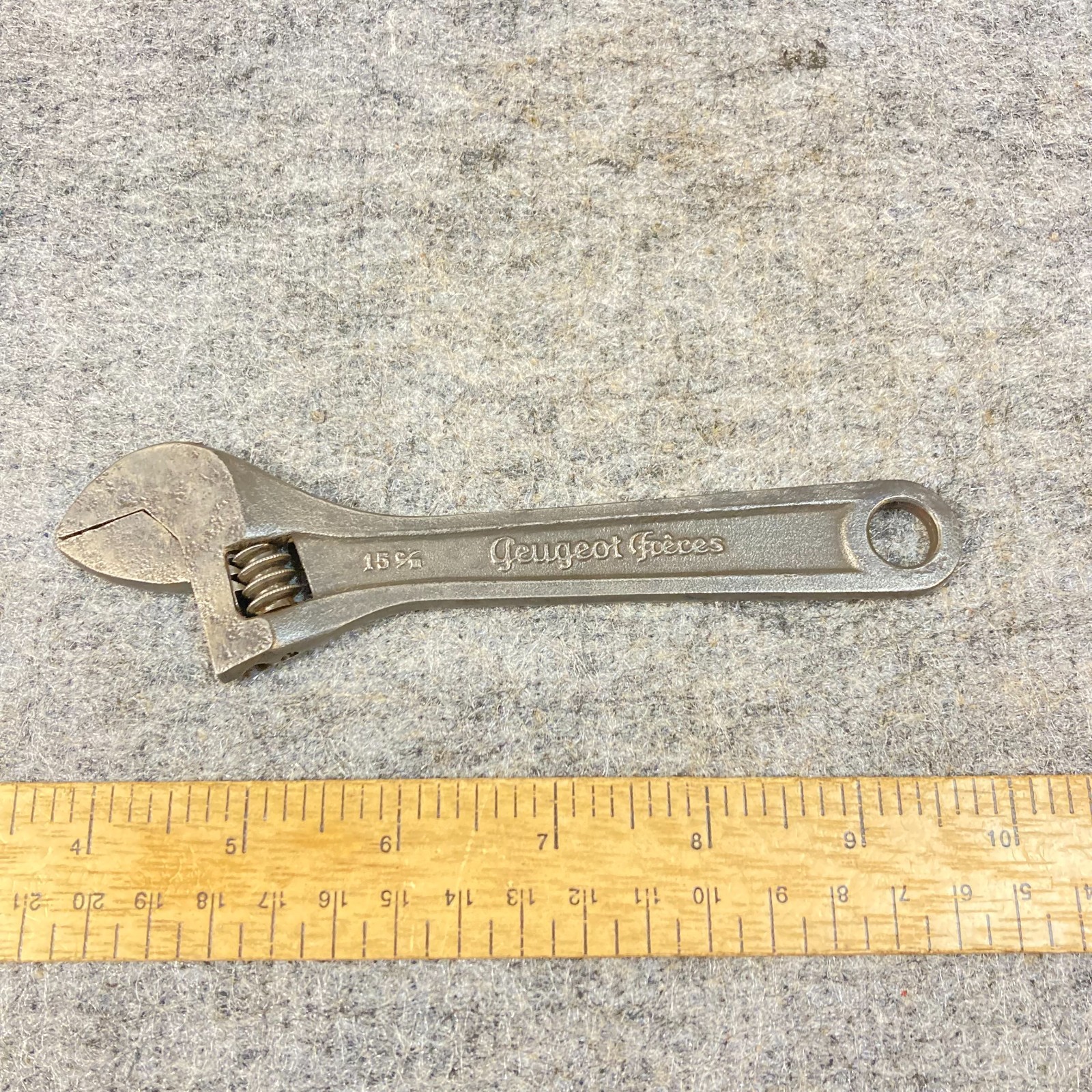 Vintage Geugeot Foeces Fulton 6" Adjustable Wrench Supra-Lion #7015 France