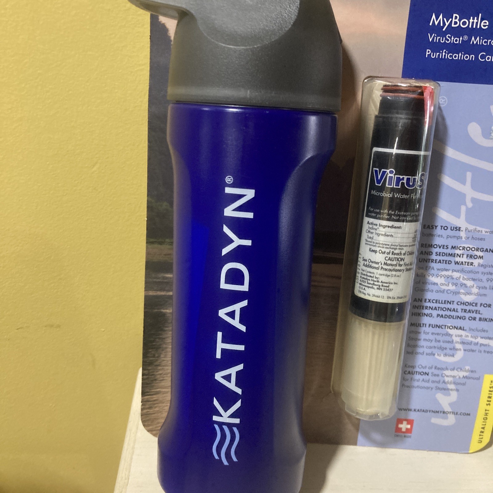 Katadyn Swiss Made ViruStat Water Bottle Portable Water System