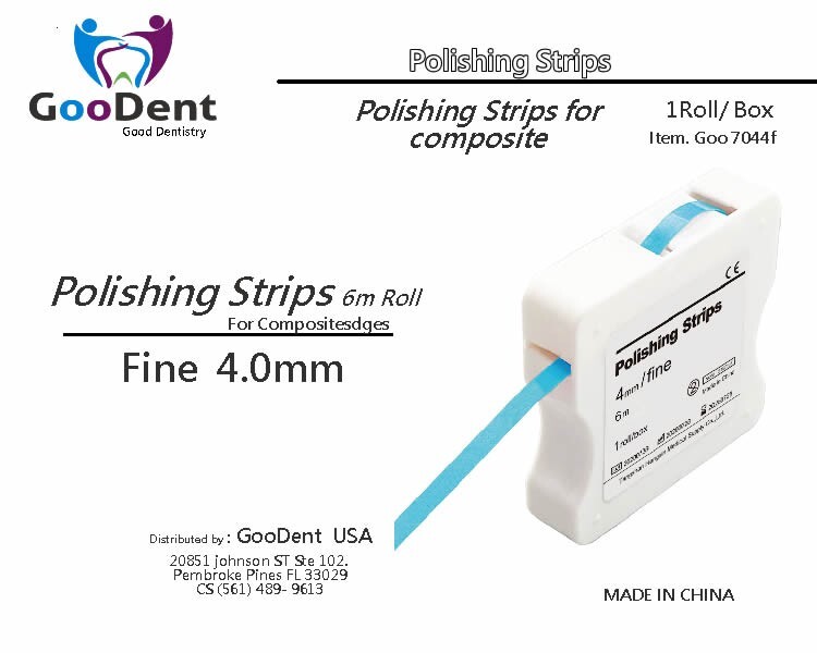 Dental Polishing Strips Paper 4mm Fine Grit 6m Roll for Polishing /Contouring