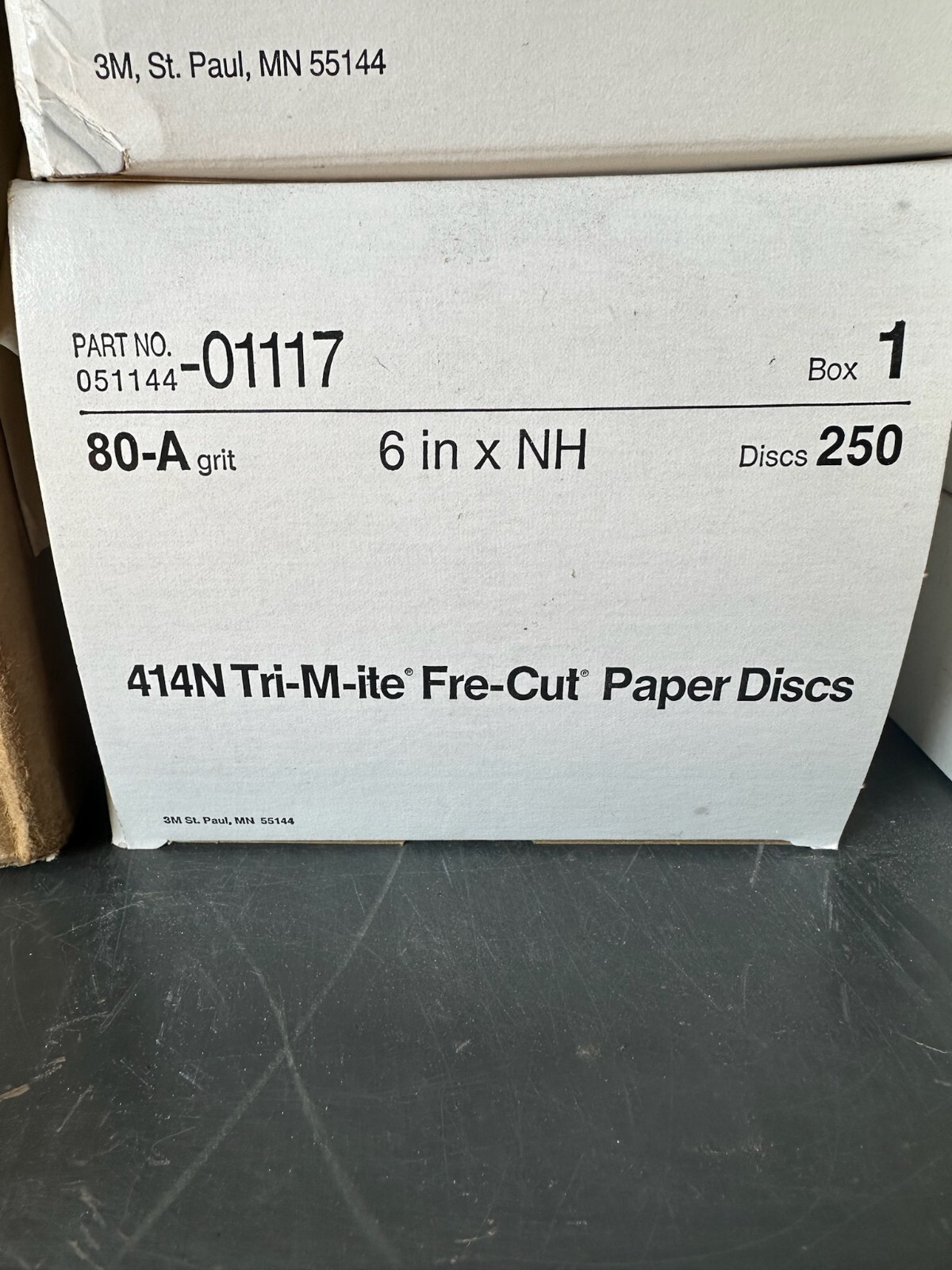 NEW3M 414N Tri-M-Ite Fre-Cut Paper Discs 6"xNH 80-A GRIT 01117 LOT OF 250