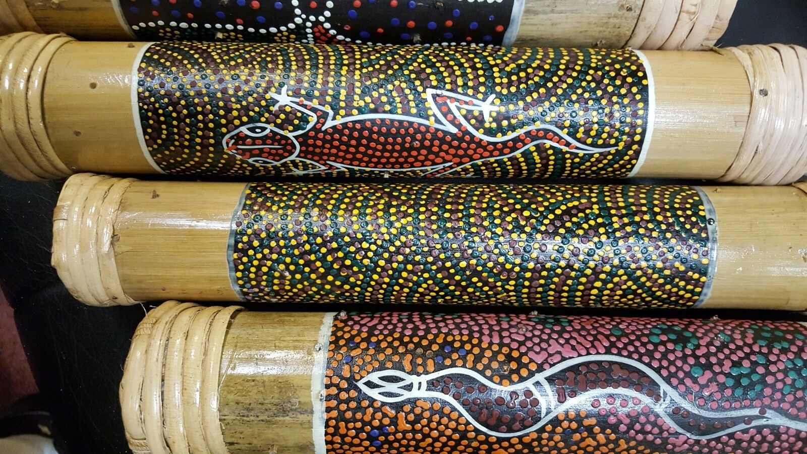 Berkeley Bamboo Handheld Rain Sticks (Australian Ancient Paint)