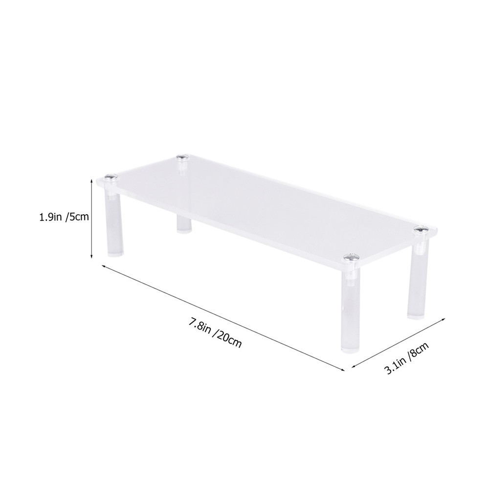 2Pcs Reusable Acrylic Display Stand Transparent Showing Shelf for Small Spaces