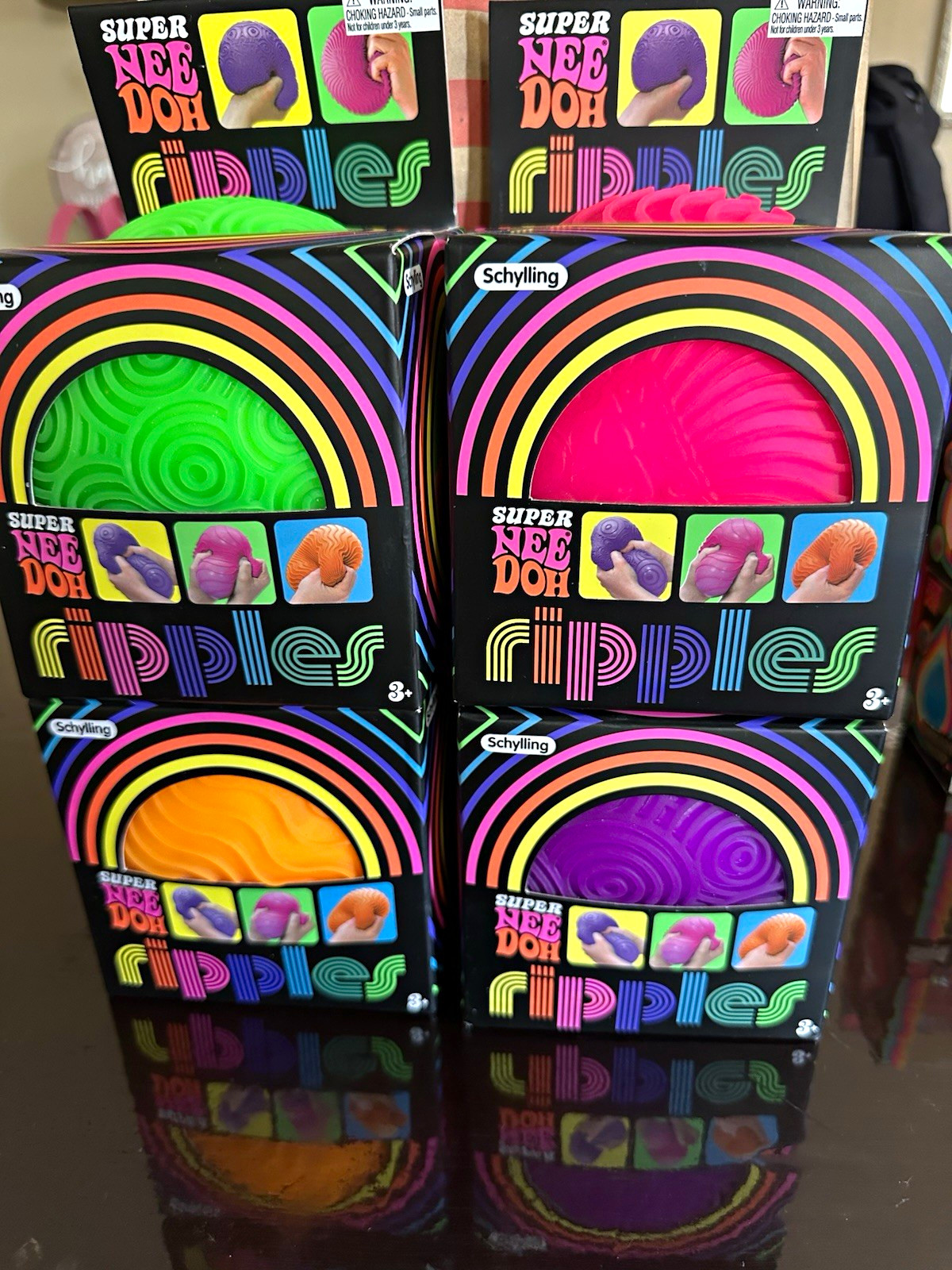 Schylling Super Nee Doh Ripples Textured Squeeze Ball, Multicolor INDIVIDUALY