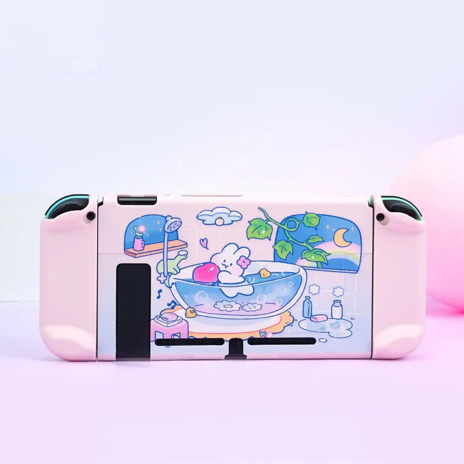For Nintendo Switch Protective Shell Hard Case JoyCon Cover Thumb Grips Rabbit