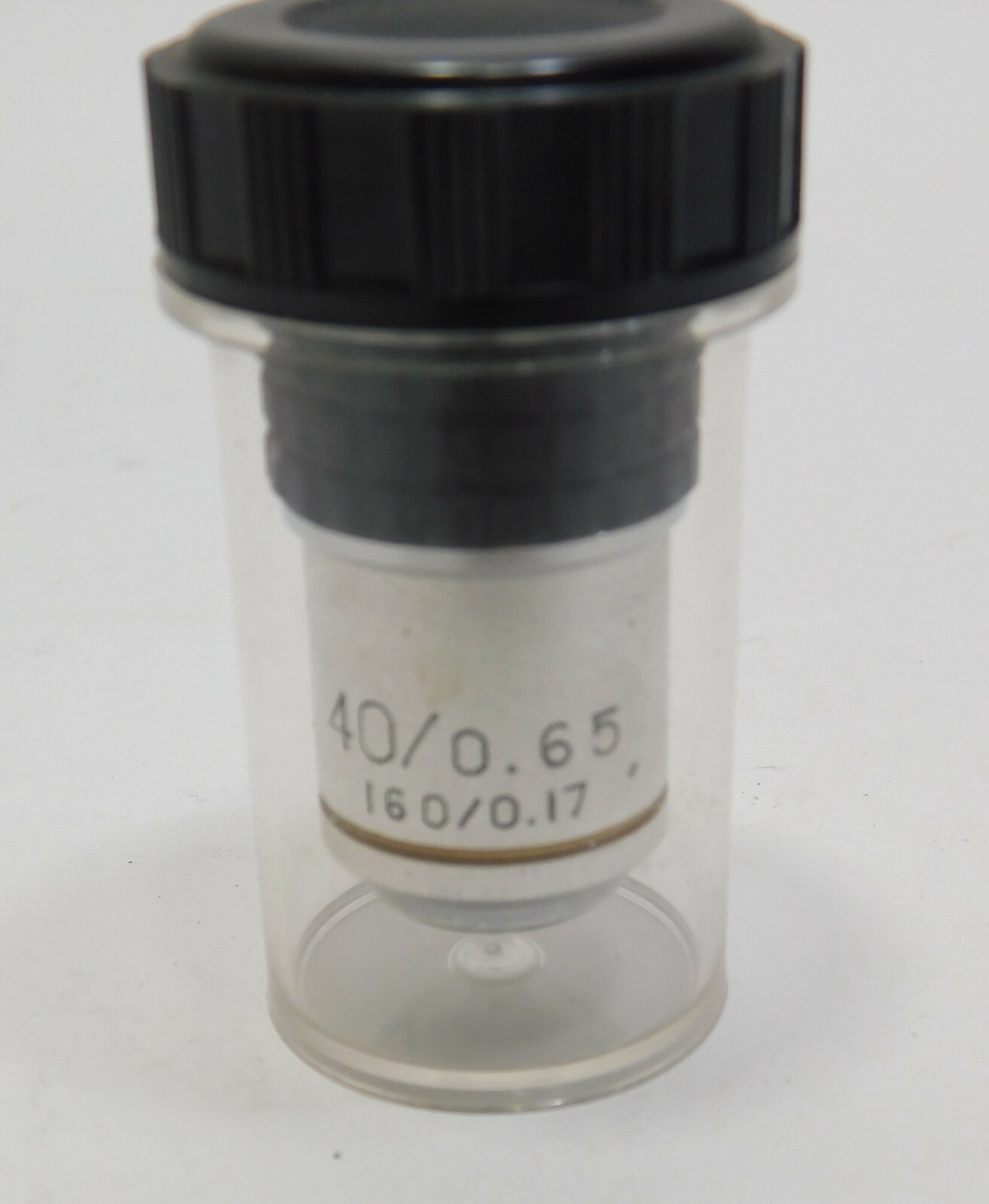 AmScope 40X Achromatic Microscope Objective 40/0.65 160/0.17 Yellow Line