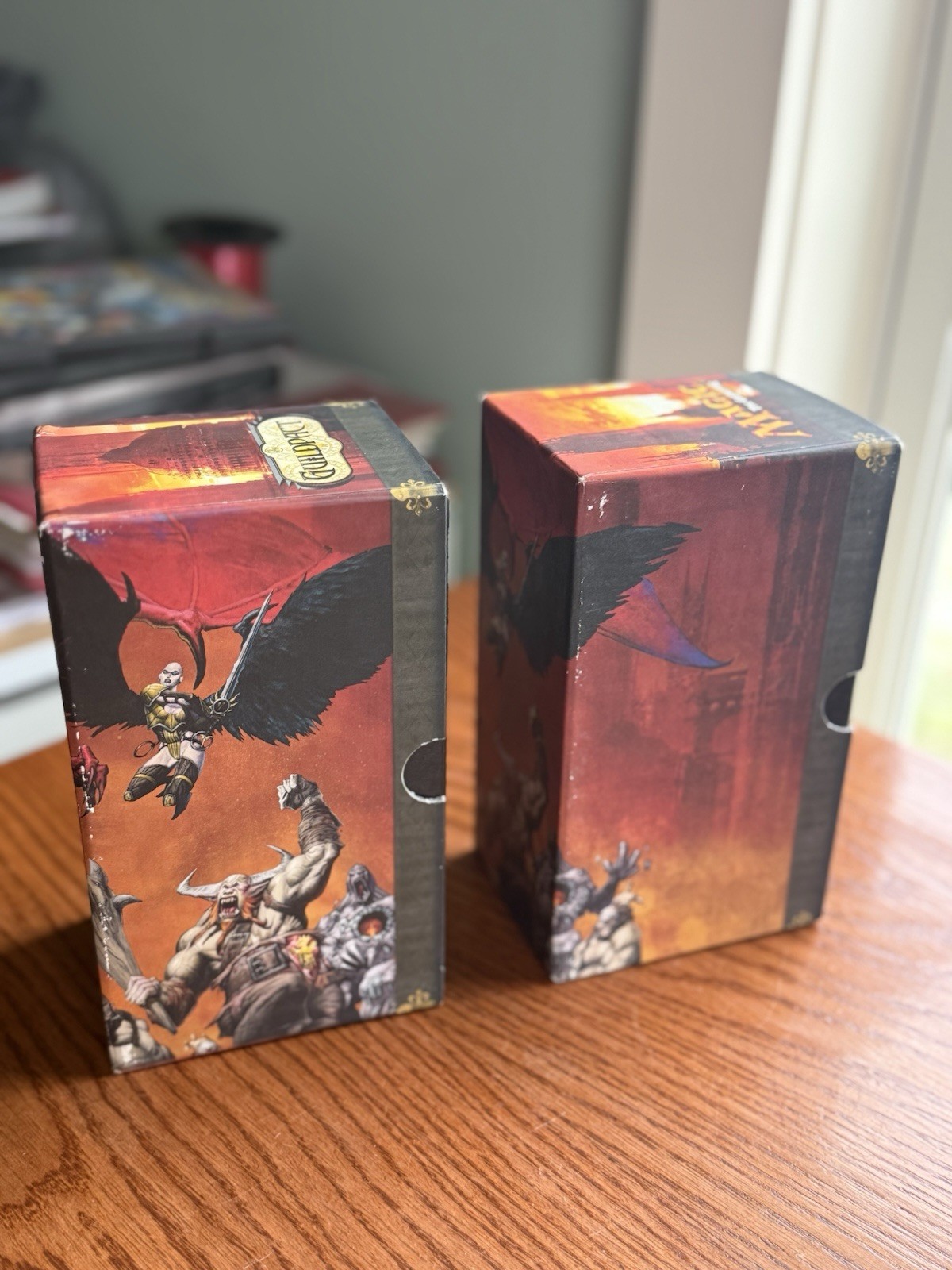 🔥MTG Magic The Gathering Guildpact Fat Pack Art Boxes Only Empty Knights Dragon