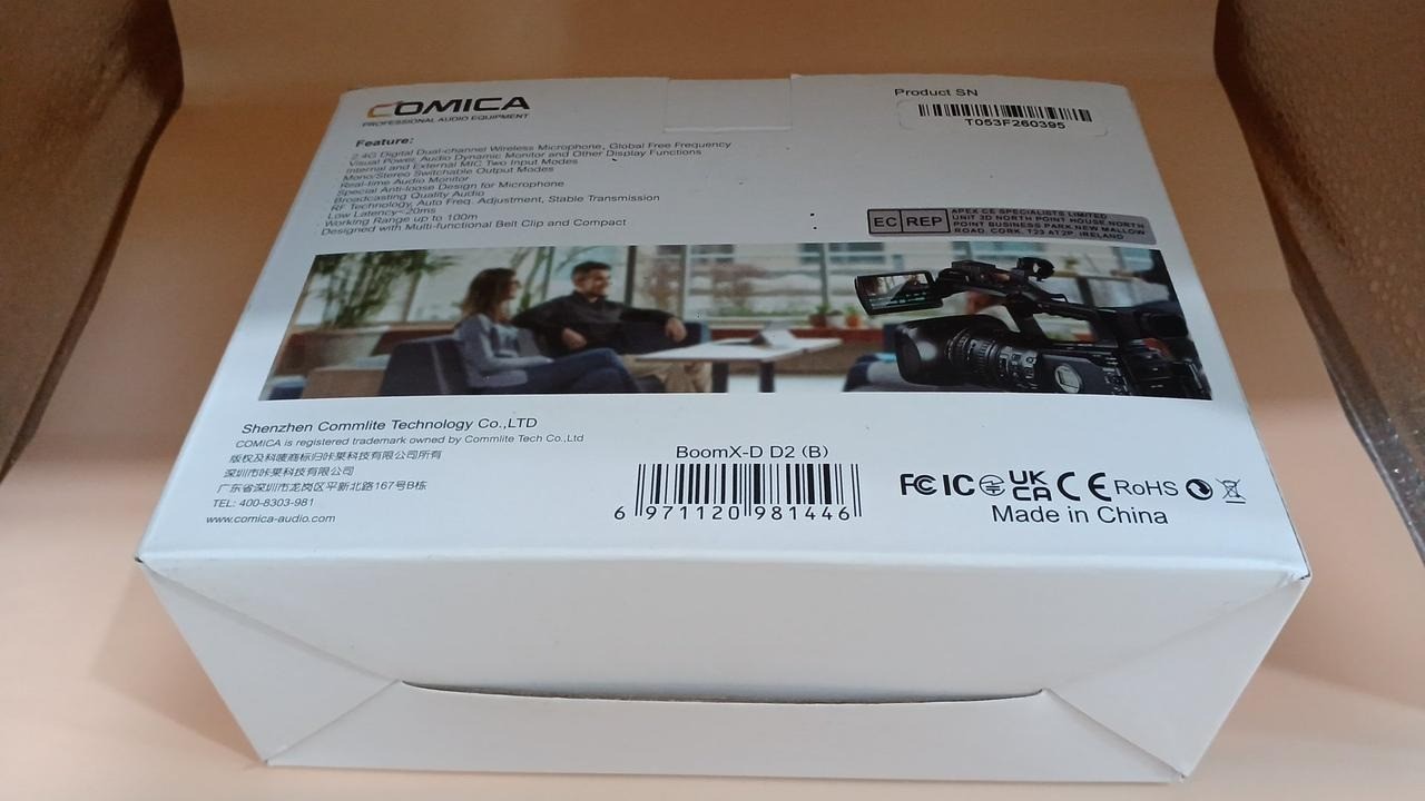 COMICA BoomX-D D2 2.4G Digital Wireless Microphone System 2 Transmitter w/Box