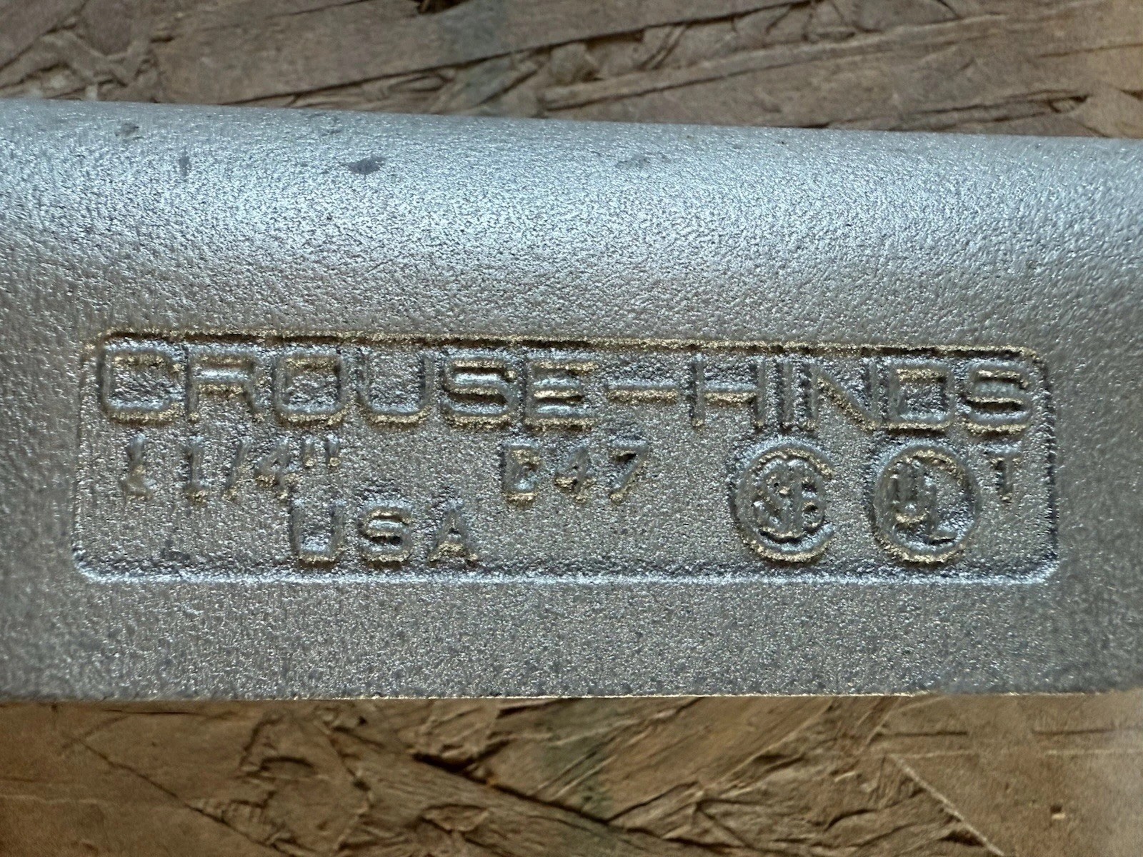 Crouse-Hinds C47, Rigid Conduit Outlet Body, 1 1/4 Iron C Condulet, (Lot of 2)