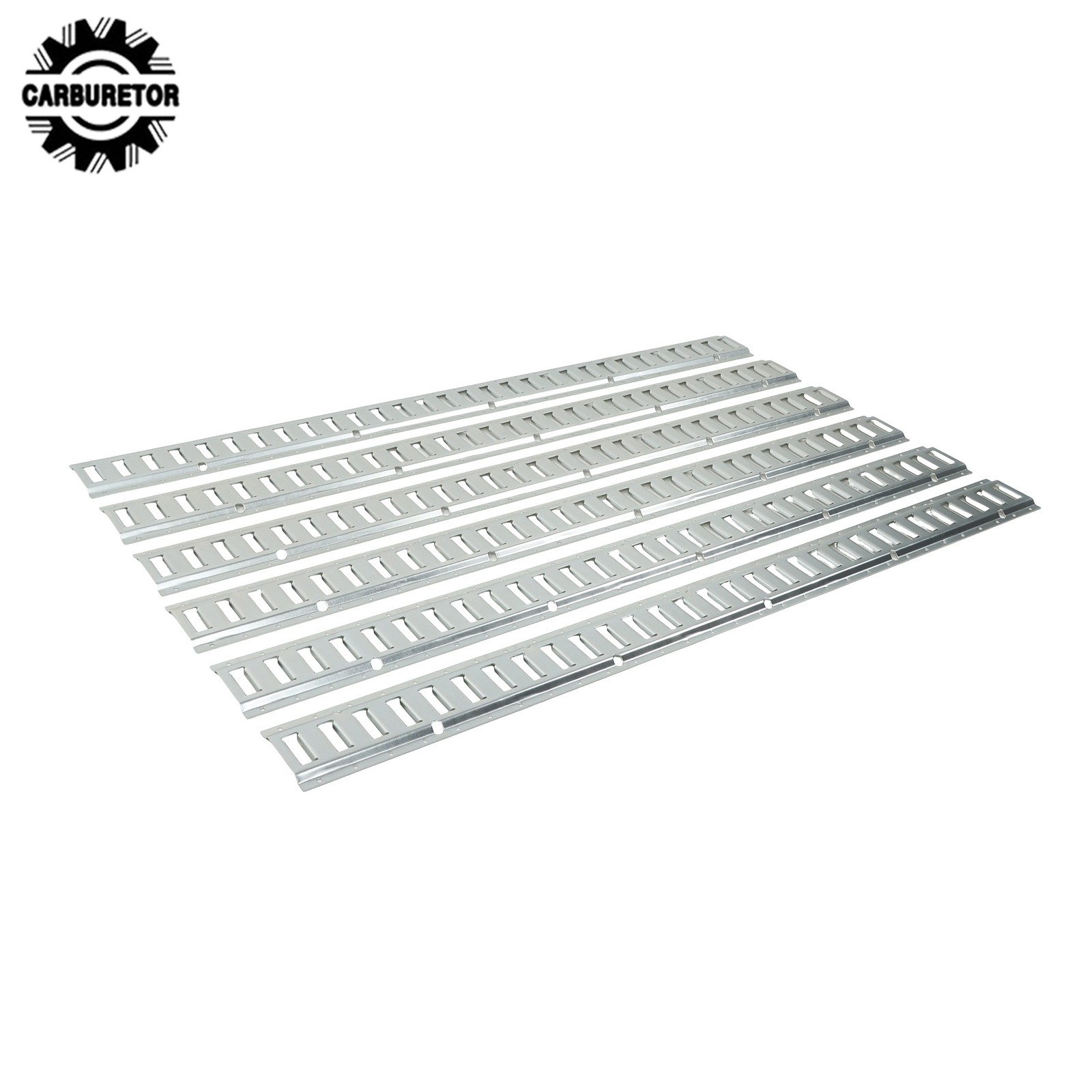 Silver 12 Pack 60" E Track Rail Sections With Mounting Hardware Fit For Garages