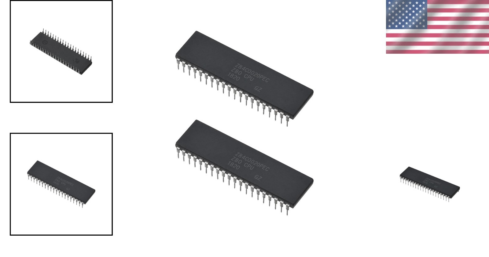 2Pcs Z84C0020PEC Z80 Z80CPU IC CPU Microprocessor 20Mhz,Dip-40.