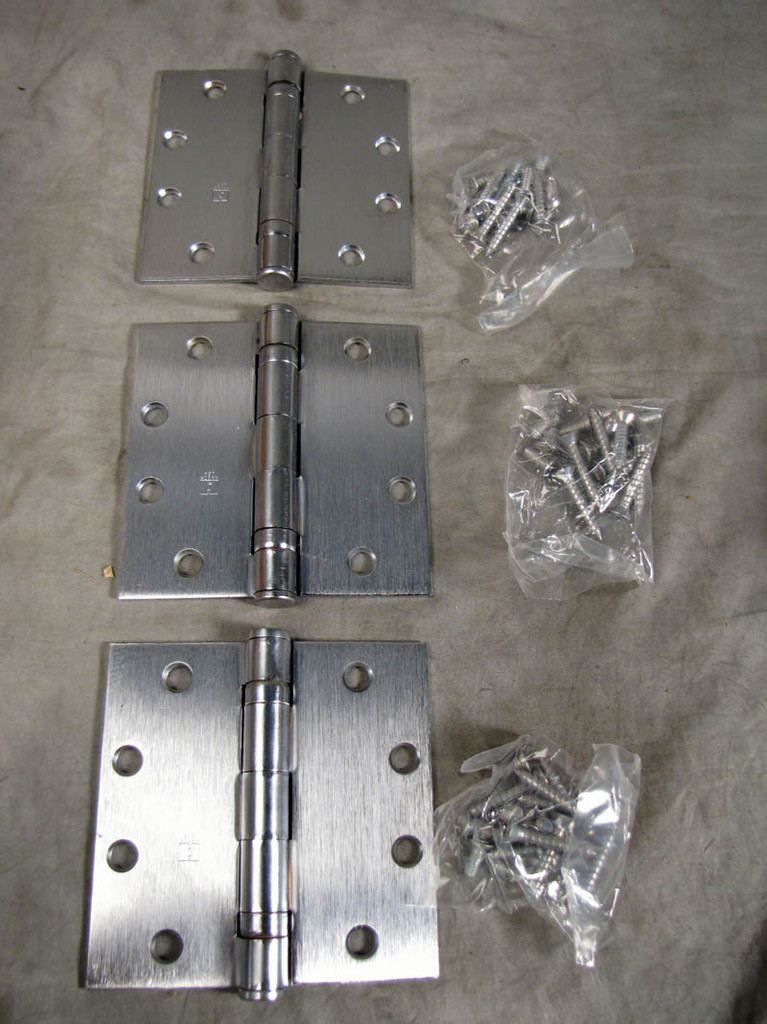 3pk Hager Ball Bearing Hinge BB1279 4.5x4.5" US26P NEW