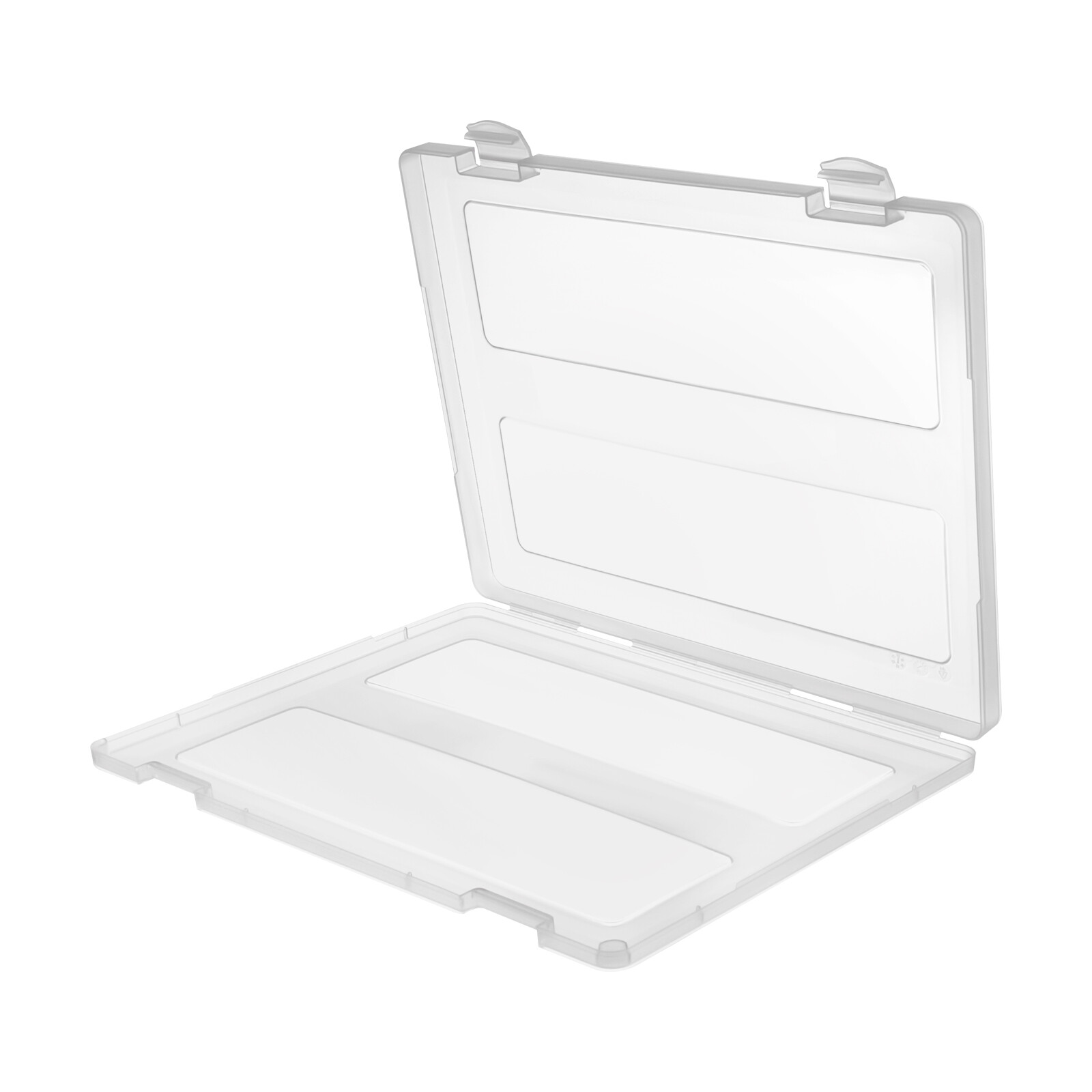 Transparent rectangular PP material portable data storage box 15 pieces NEW US