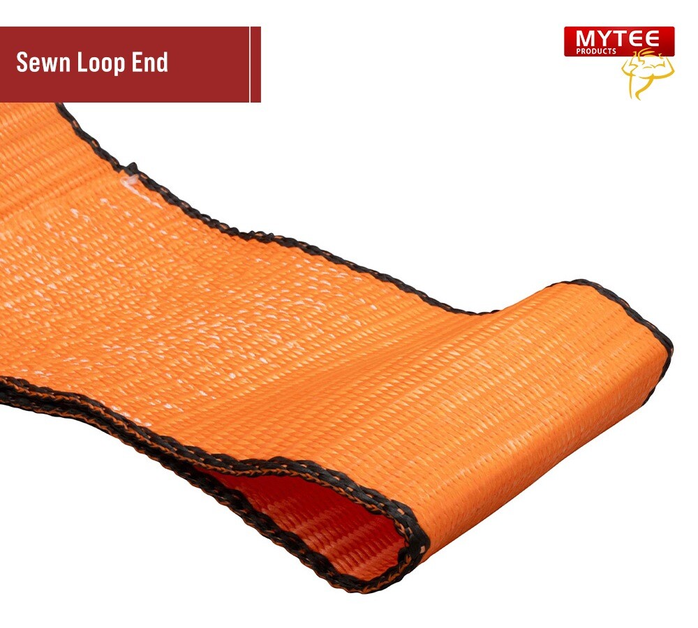 4Pk 4"x5' Orange Roll Off Winch Strap for Container w/ Flat Hook 6,667 lbs WLL