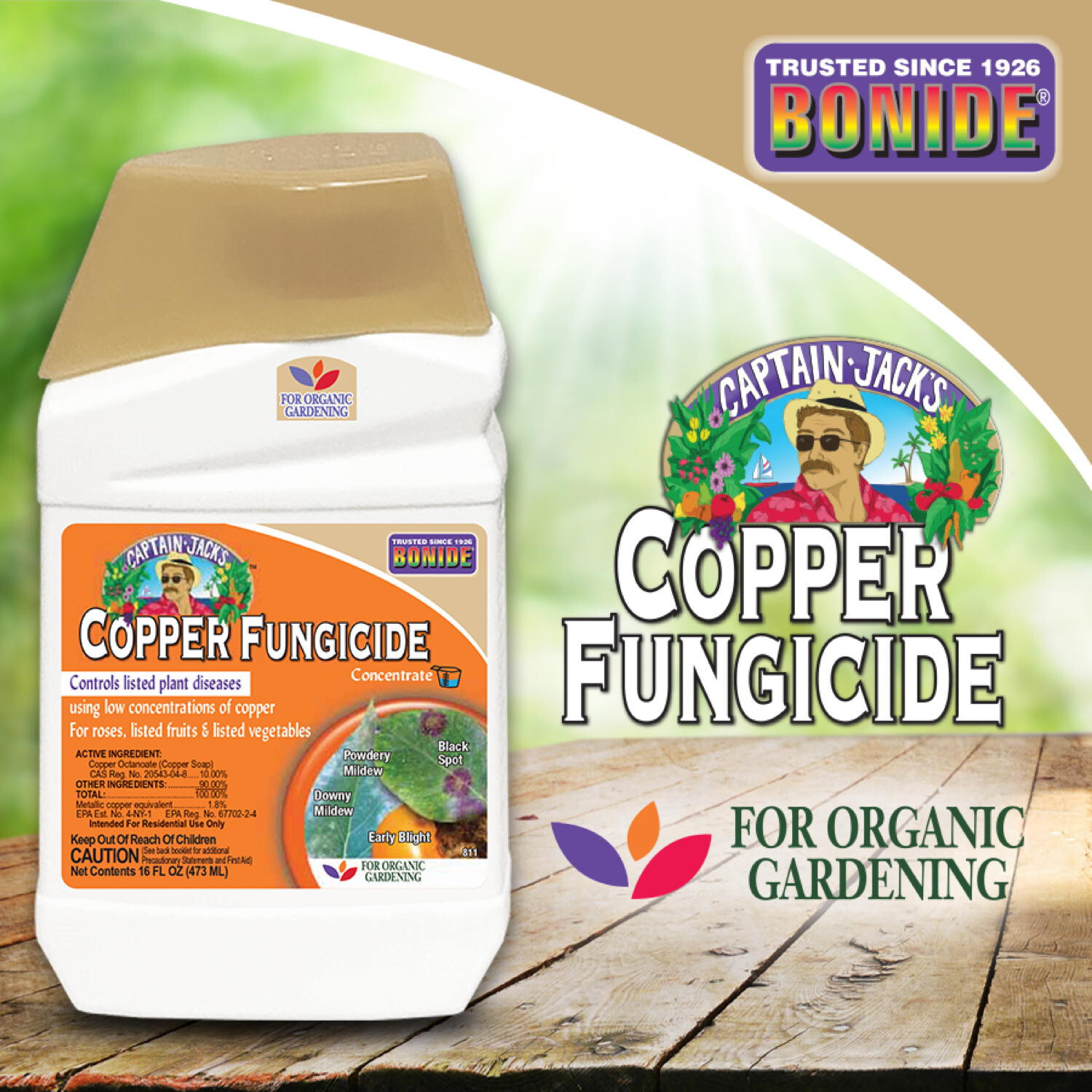Organic Bonide Captain Jack's Liquid Copper Fungicide 16oz