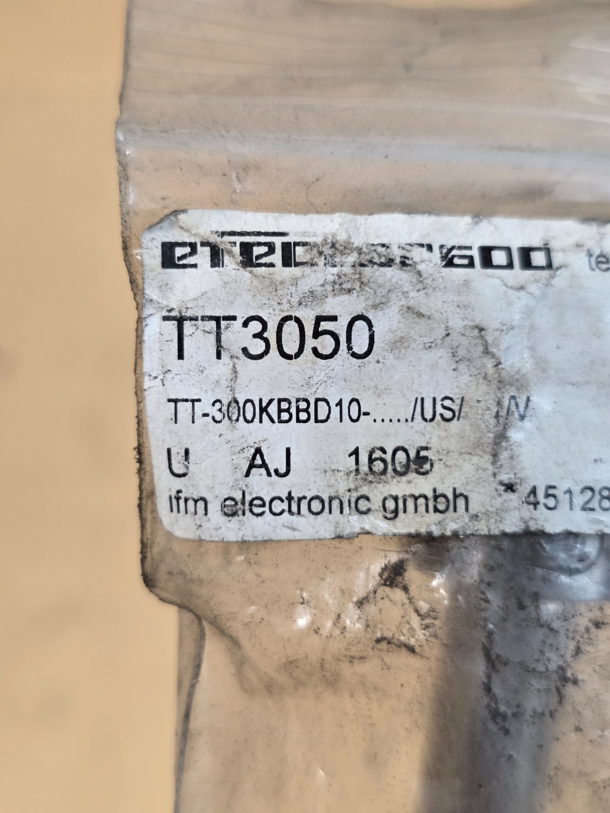 ifm Efector TT3050 Temperature Probe, TT300KBBD10USTT3050