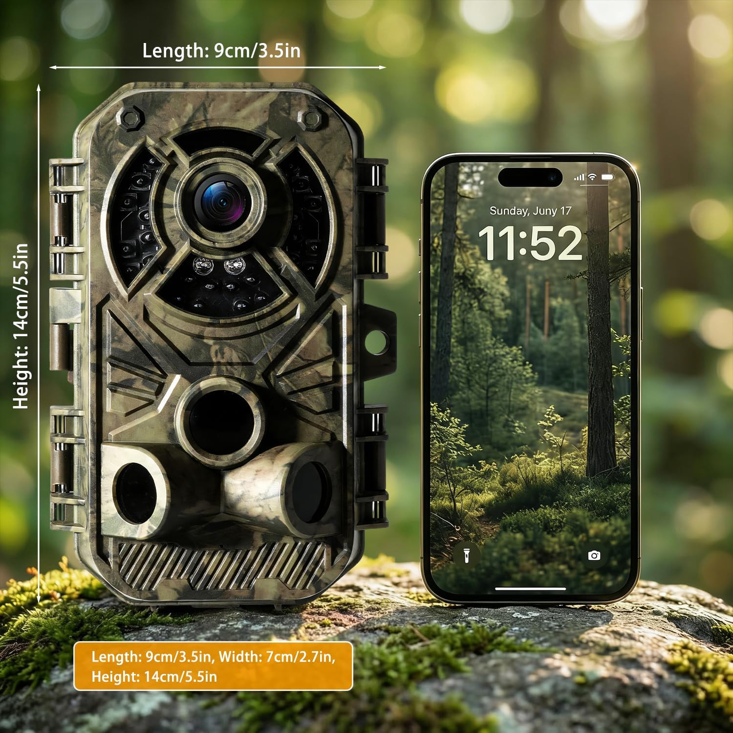 Trail Camera 32MP 2.7K, Mini Game Camera with Night Vision, Motion Activated 0.2