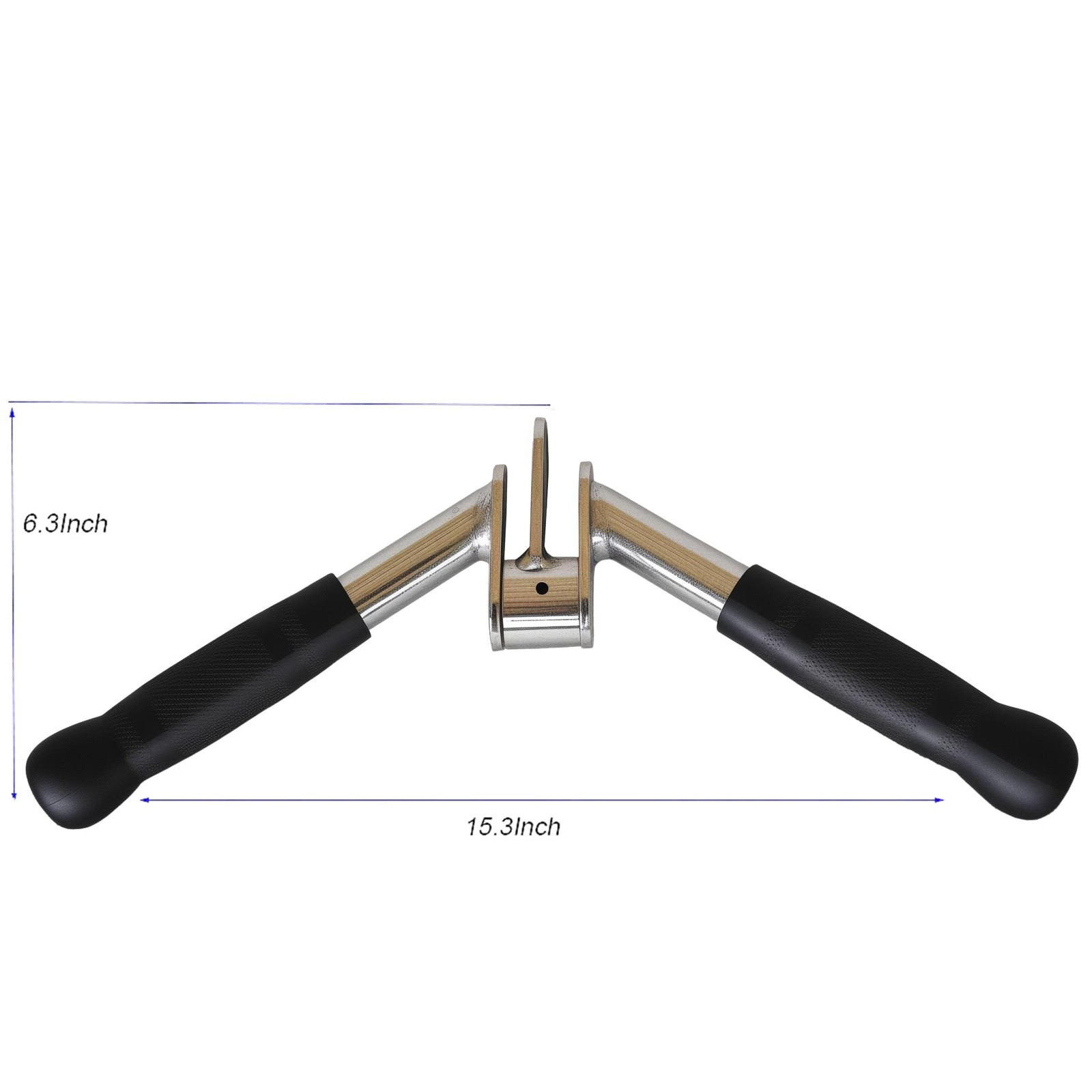 Strength-Enhancing Wide Grip LAT Pull Down Bar, Curl Pulldown Attachment - Gy...