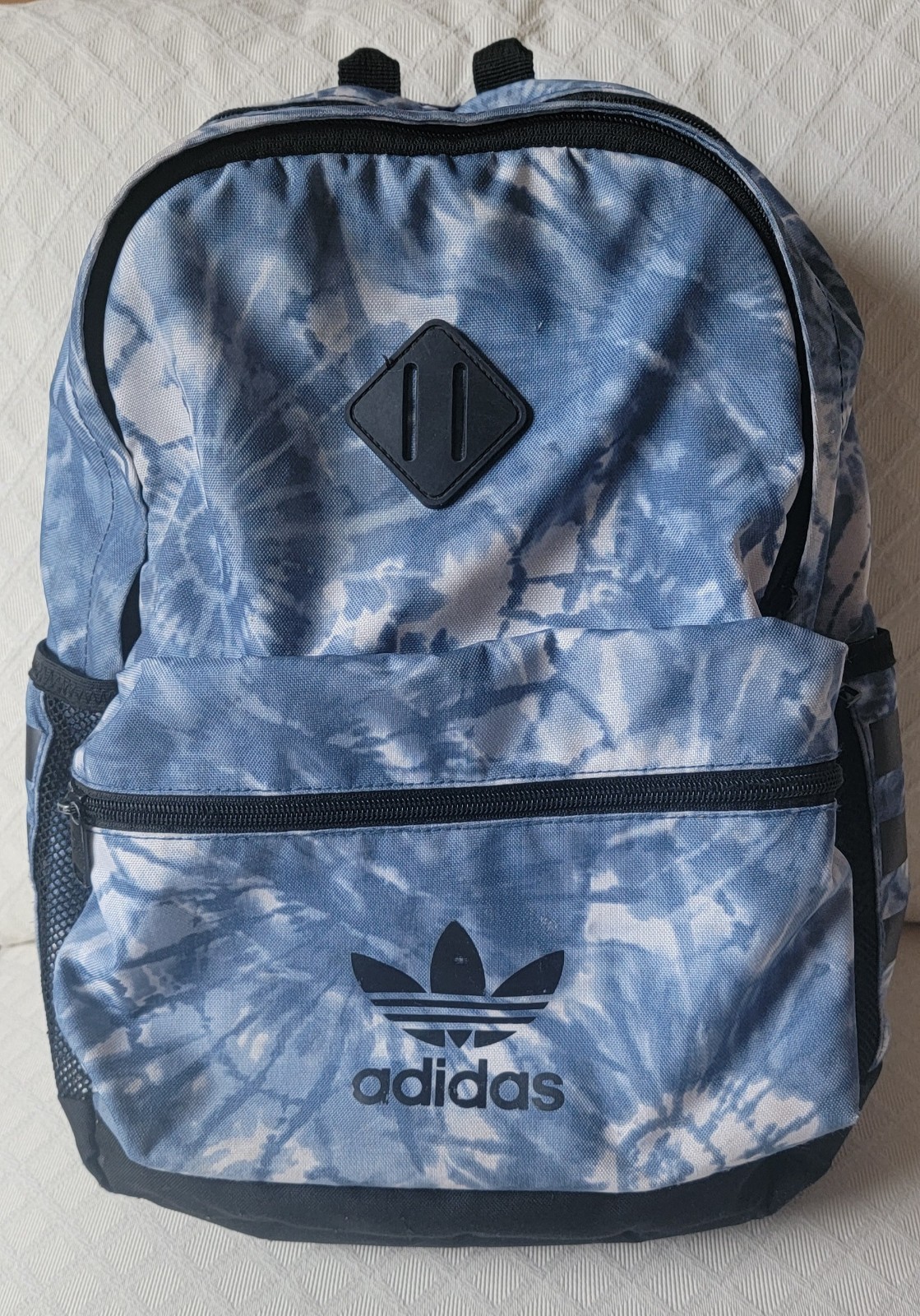 Adidas Originals Blue White Tie Dye Backpack - Padded Laptop Sleeve