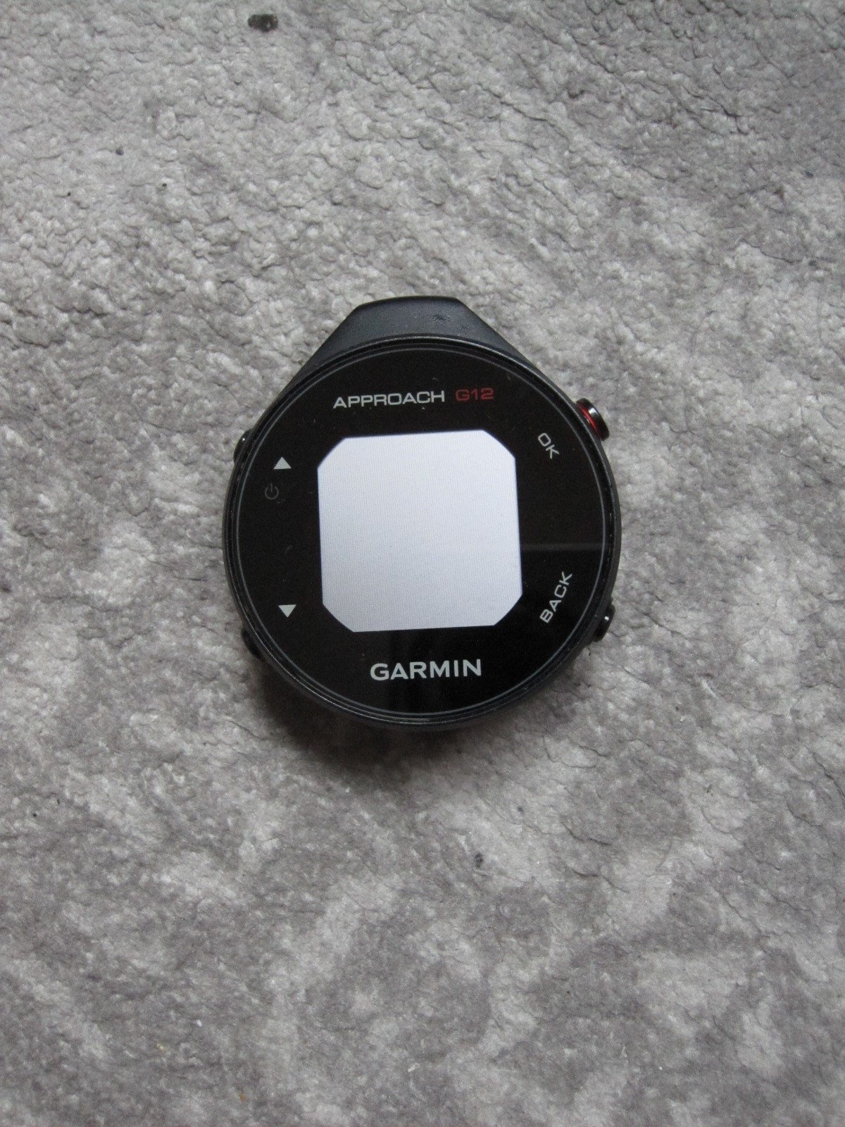 Garmin Approach G12 GPS Golf Rangefinder Watch - Black For Parts or Repair