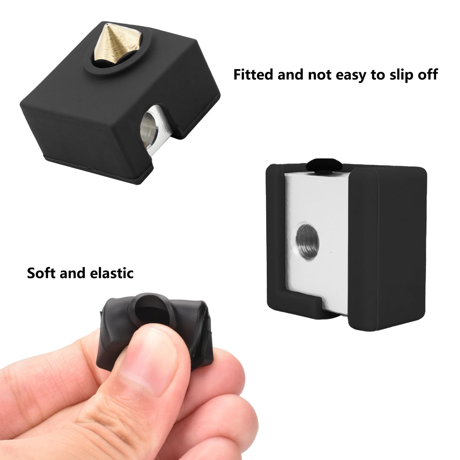 3D Printer Silicone Sock 8Pcs Hotend Heater Block 8 Pcs